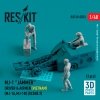 RESKIT RSF48-0033 MJ-1 Jammer Driver airmens (Vietnam) (MJ-1A,MJ-1B) (scene 2) (3 pcs) (3D Printed) 1/48